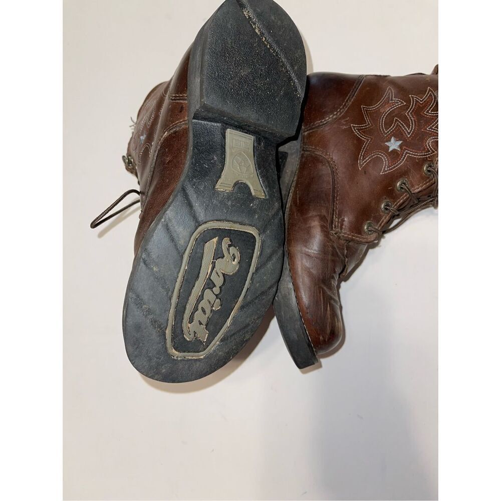 Ariat Brown Leather Ankle Boots - Picture 7 of 10